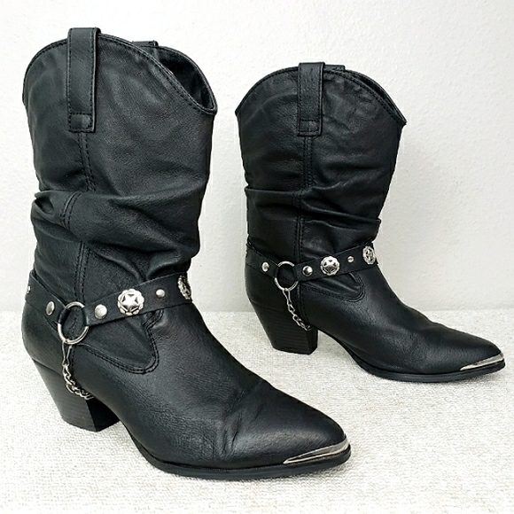 dingo Shoes - DINGO Olivia Slouch Western Harness Boots
